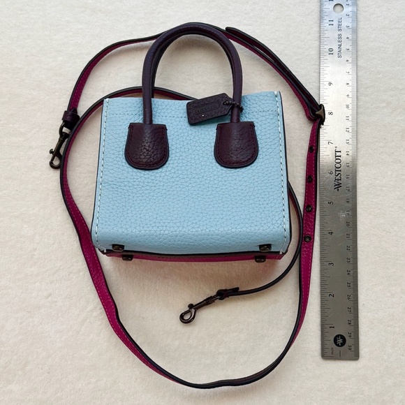 Coach Glovetanned Pebble Leather Colorblock Mini Tote Bag - Picture 10 of 10